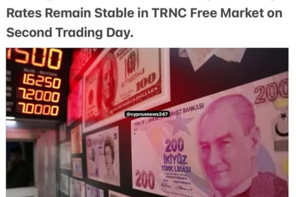 TRNC Exchange Rates Hold Steady: Euro, Dollar, Pound Update
