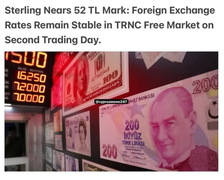 TRNC Exchange Rates Hold Steady: Euro, Dollar, Pound Update