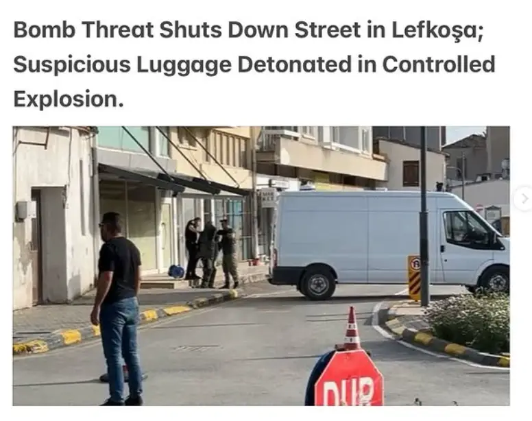 Lefkoşa Bomb Threat Neutralized Controlled Explosion on Tazminat Street