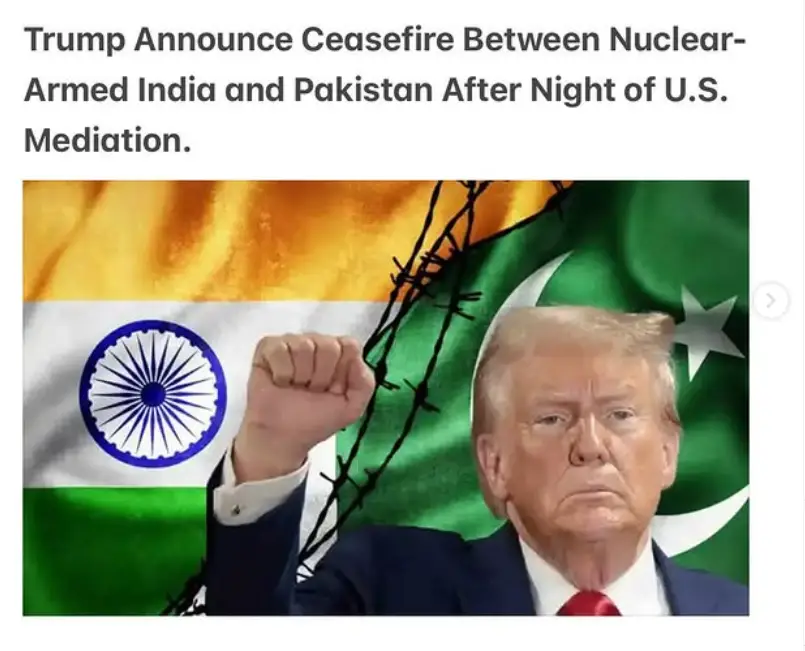 US Brokers India-Pakistan Ceasefire Amid Nuclear Tensions
