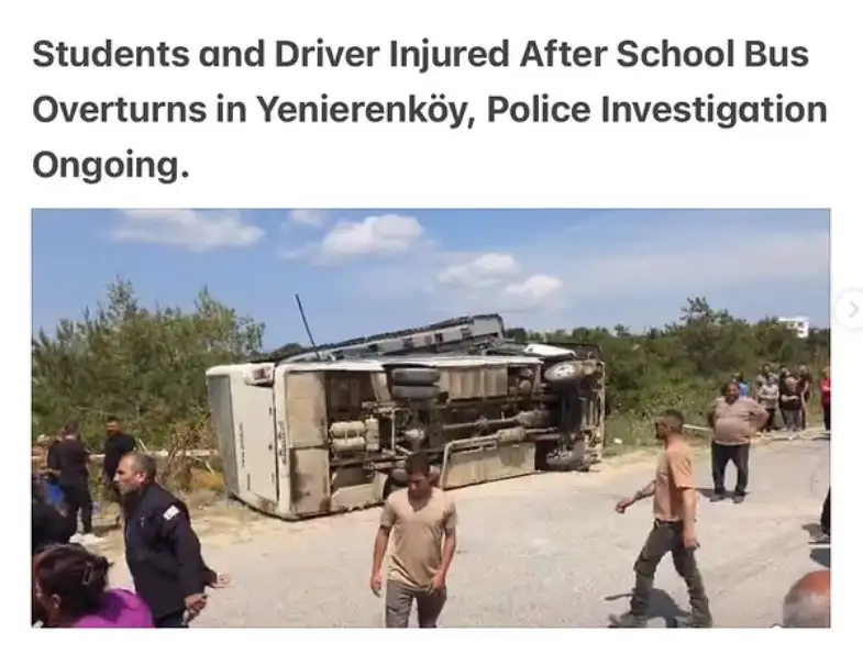 Yenierenköy School Bus Crash: Students, Driver Injured